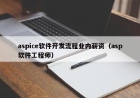 aspice软件开发流程业内薪资（asp软件工程师）