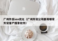 广州外贸seo优化（广州外贸公司都用哪家外贸客户搜索软件）