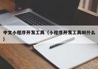 中文小程序开发工具（小程序开发工具叫什么）